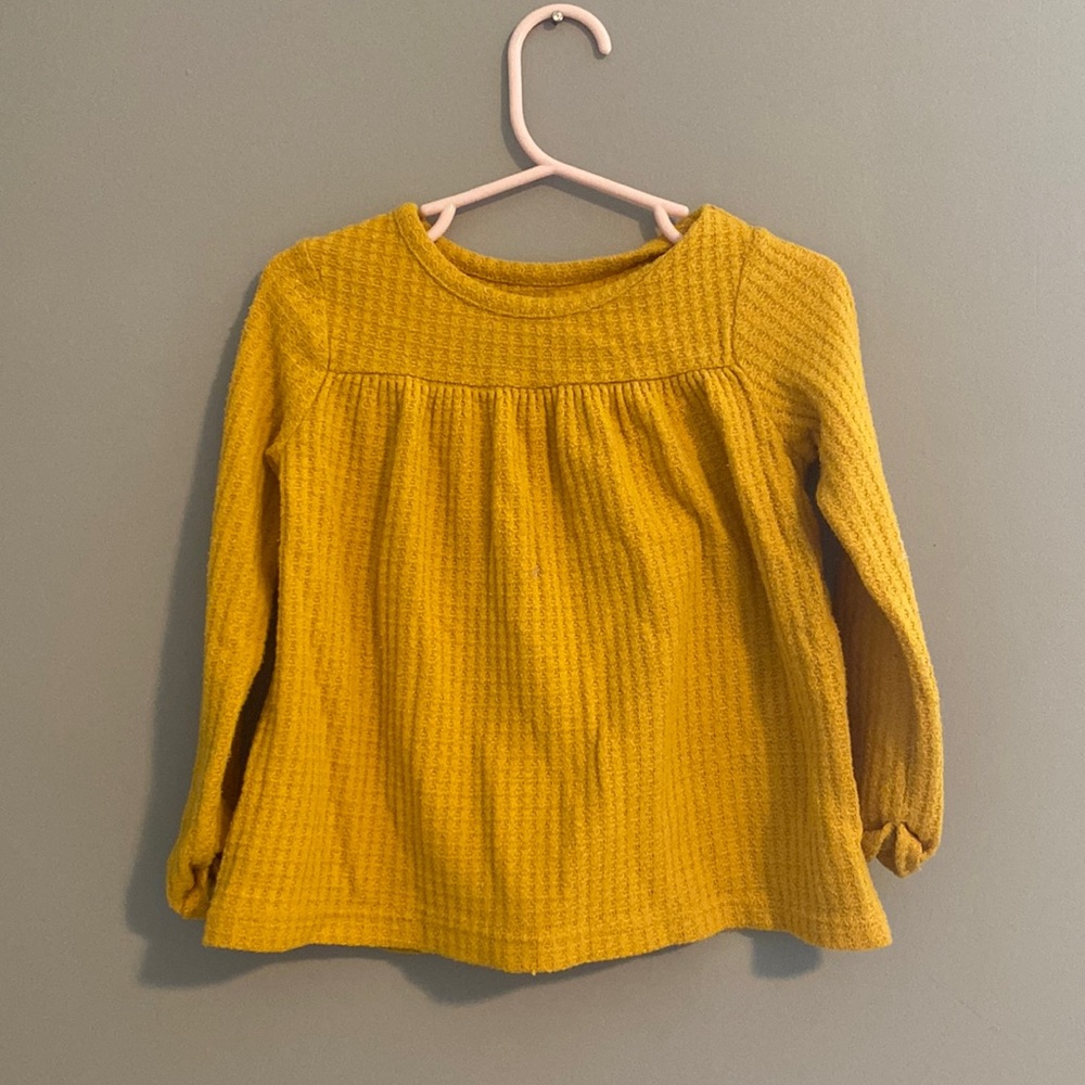 3t long sleeve cat and Jack waffled shirt